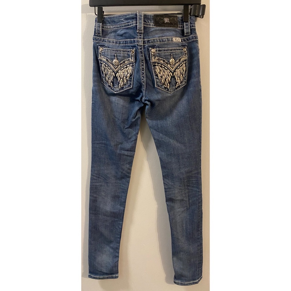 * Miss Me * Angel Wing Mid-Rise Skinny Jeans sz 24 EUC